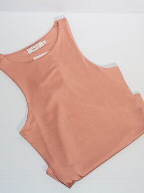 Vera & Lucy Pink Peach Sleeveless High Neck Bodysuit S